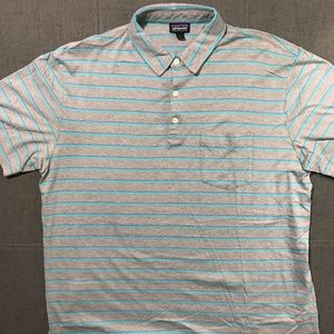 Patagonia Organic Cotton Men'S Short Sleeve Golf Polo Size Large